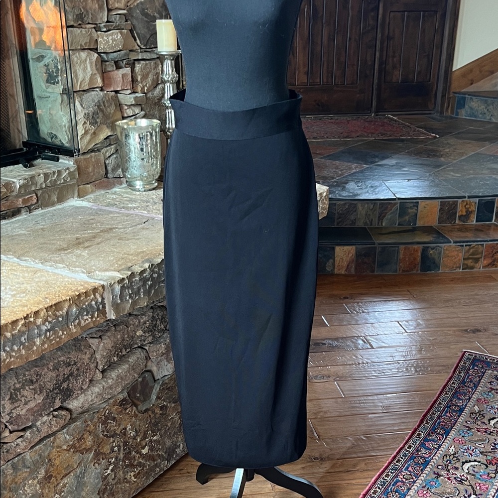Misook Black Maxi Skirt with Side Slit